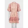 Printed dress with puff sleeves