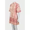 Printed dress with puff sleeves