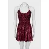 Mini dress with sequins