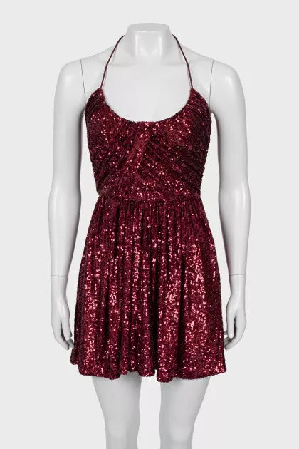Mini dress with sequins