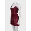 Mini dress with sequins