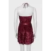 Mini dress with sequins