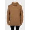Brown short pile sweater