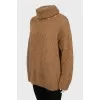 Brown short pile sweater