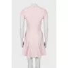 Pink wool dress with short sleeves