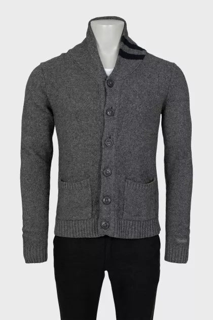 Men's wool and cashmere cardigan