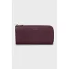 Purple leather wallet