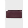 Purple leather wallet