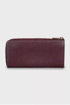 Purple leather wallet