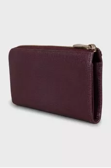 Purple leather wallet