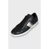 Men's sneakers with perforated leather