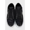 Men's sneakers with perforated leather