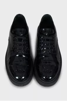 Patent leather brogues