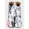 Tabi leather ankle boots with tag