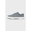 Men's textile sneakers with a small print
