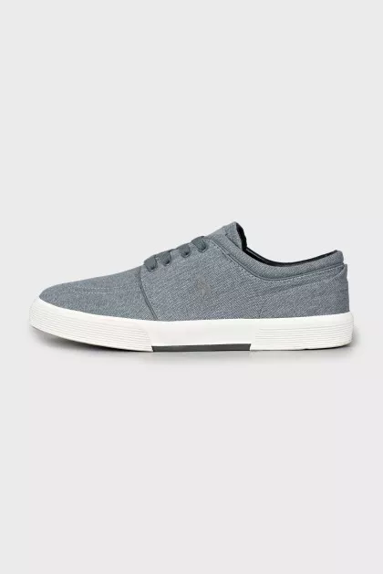 Men's textile sneakers with a small print