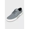 Men's textile sneakers with a small print