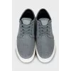 Men's textile sneakers with a small print