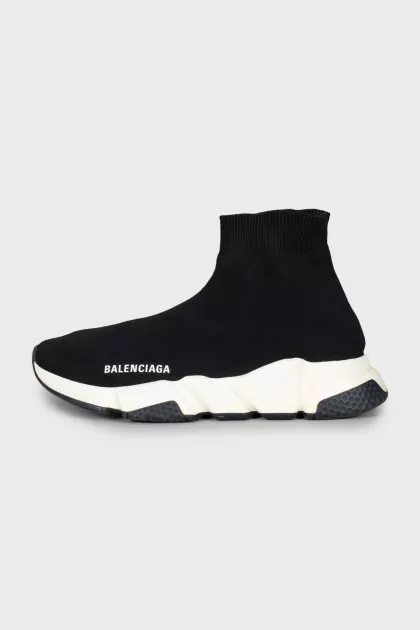 Textile sneakers with brand logo