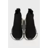 Textile sneakers with brand logo