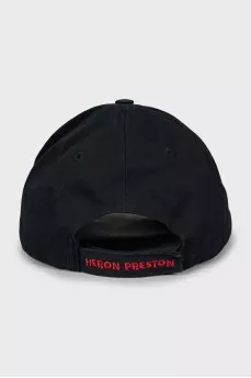 Black cap with text print