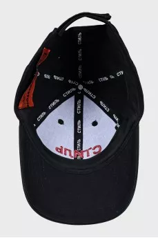 Black cap with text print