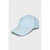 Blue cap with tag