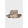 Braided hat with ribbon