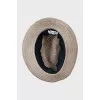 Braided hat with ribbon