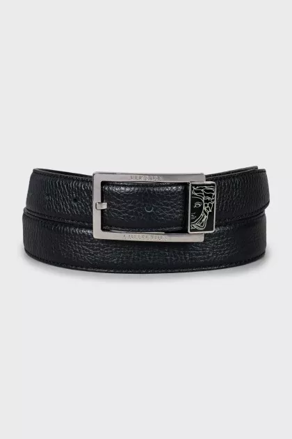 Men's Black Leather Belt