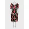Fitted dress with floral print