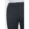 Straight trousers in a checkered print