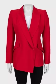 Red double-breasted jacket
