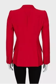 Red double-breasted jacket