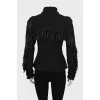 Wool jacket decorated with fringe