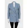Double-breasted jacket made of wool and cashmere