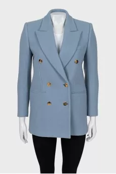 Double-breasted jacket made of wool and cashmere