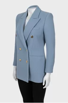 Double-breasted jacket made of wool and cashmere