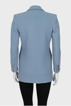 Double-breasted jacket made of wool and cashmere