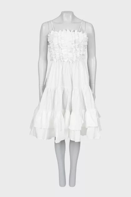 White dress with straps