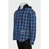 Men's hooded shirt jacket