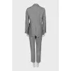 Gray striped suit with tag