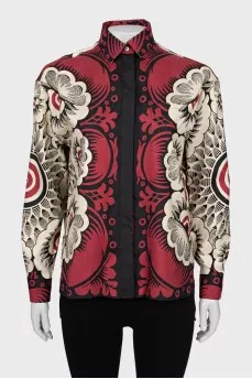 Loose fit silk shirt