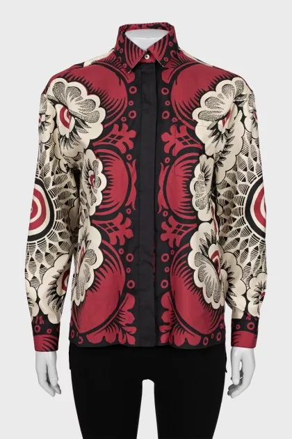 Loose fit silk shirt
