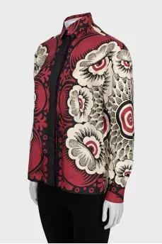 Loose fit silk shirt