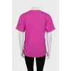 Pink T-shirt with brand logo, with tag