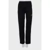 Straight cut sports trousers with stripes