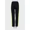Straight cut sports trousers with stripes