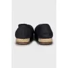 Suede espadrilles with decor