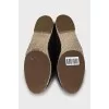 Suede espadrilles with decor